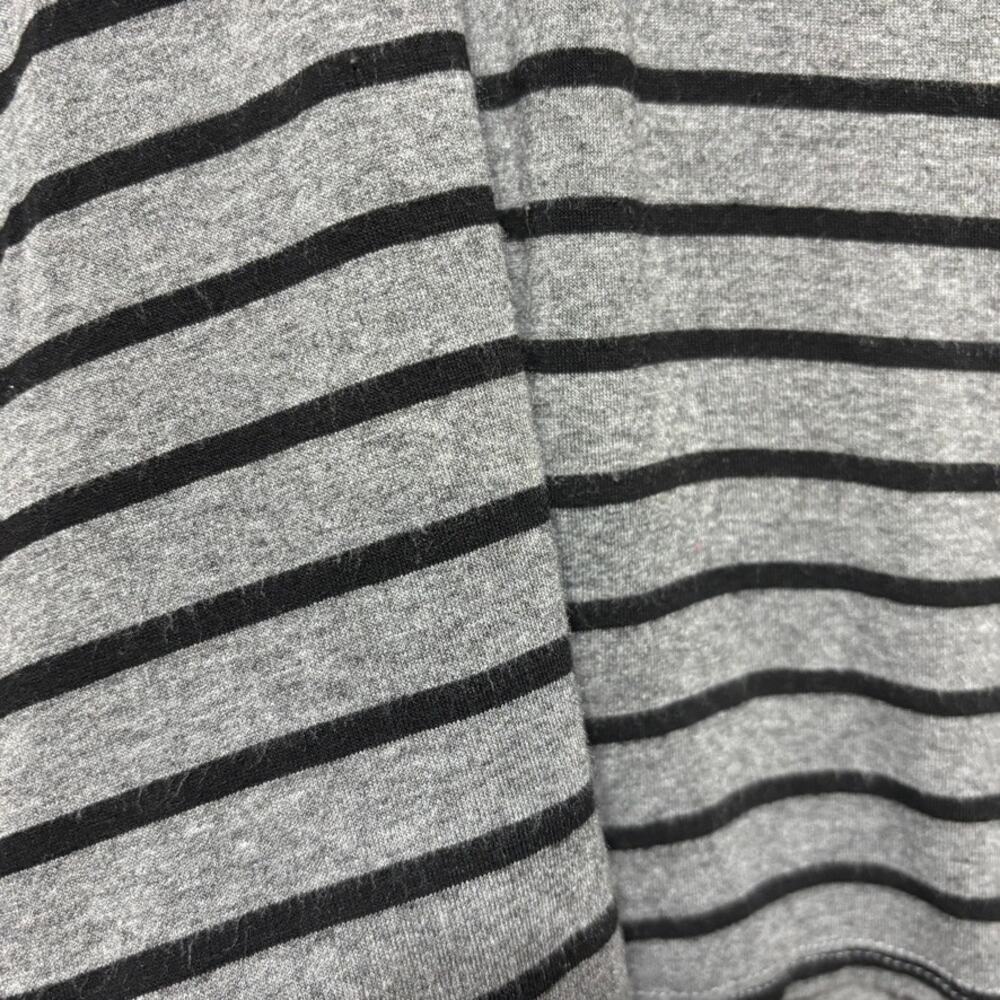 Ella Moss Gray Black Striped 3/4 Sleeve Top Size S Relaxed Fit Soft Knit - Picture 2 of 10